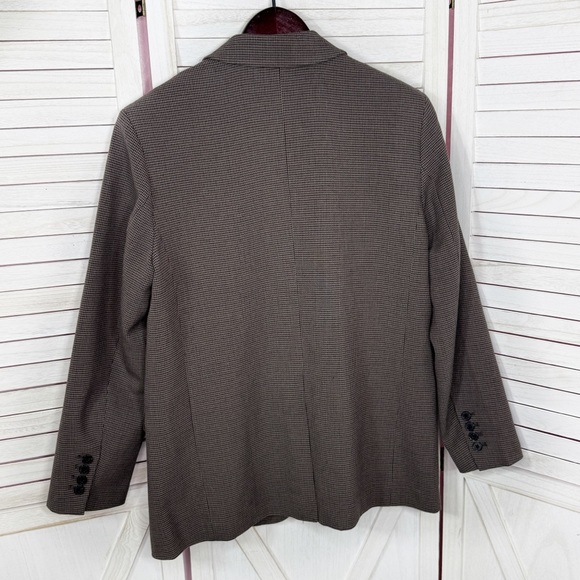 Gap Houndstooth Knit Oversized Blazer Jacket Brown Small Heritage Preppy - Picture 8 of 12